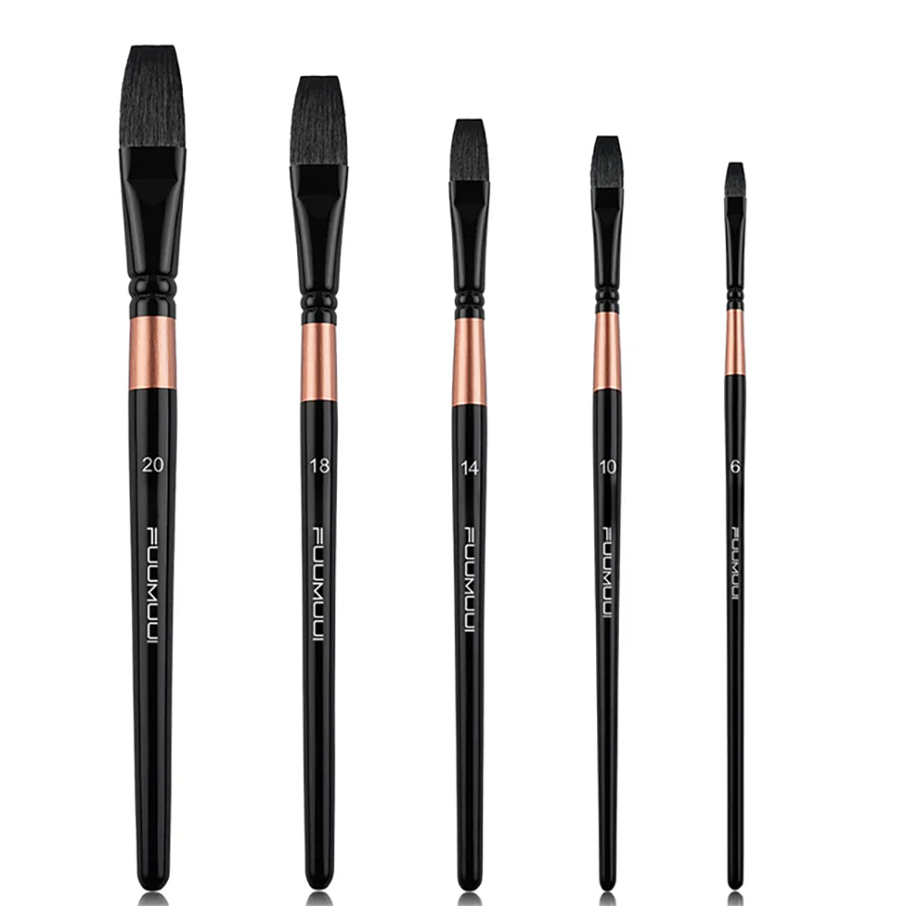 Fuumuui 5pcs Professional Watercolor Brushes