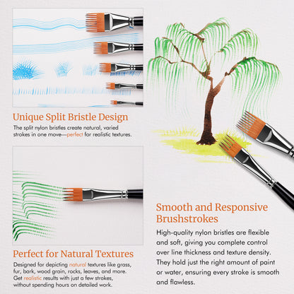 Grainer Brush Set – Professional Flat Comb Brushes for Unique Texture Painting