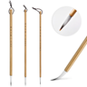 Fuumuui Chinese Calligraphy Wolf Sheep Mix Brushes set with bamboo handles, featuring fine tips for traditional ink painting.
