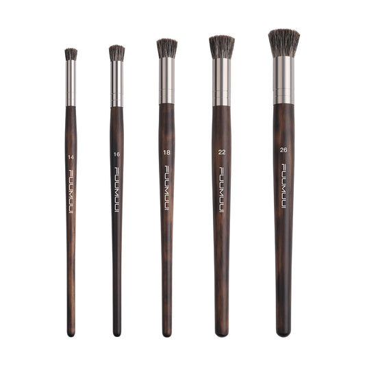 Fuumuui 5pcs natural animal hair brushes, suitable for acrylic, oil and gouache.