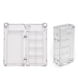 Fuumuui Leere, transparente Mini-Aquarellfarben-Palette aus Kunststoff, mit einer 8-teiligen Palette und Mischbereich, ideal für Reisen mit Aquarell-, Gouache- oder Acrylfarben, mit Magnetverschluss.