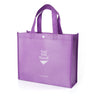 Fuumuui purple nonwoven tote bag featuring a snap closure and reinforced handles for organizing art supplies.