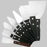 Set di spatole Fuumuui in acciaio inossidabile da 8 pezzi con varie forme di lama e manici in legno, perfetto per pittura a olio e acrilico e tecniche di spatola per pittura.