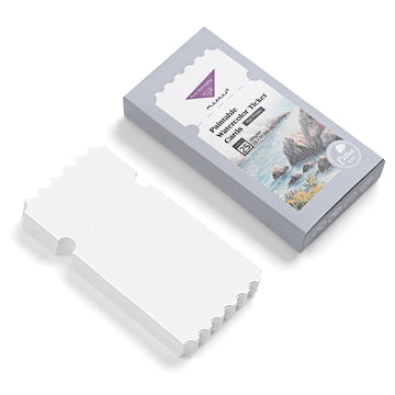 Fuumuui Paintable Watercolor Ticket Cards - 4.72" x 2.36"