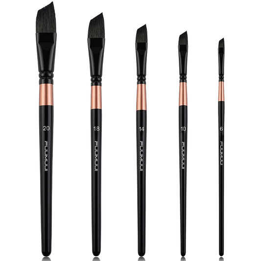 Fuumuui 5pcs Professional Watercolor Brushes