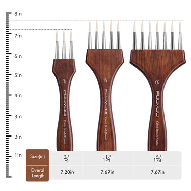 Fuumuui Pinceau Peigne Rond Multi-Têtes – L'outil idéal pour vos textures et effets spéciaux.
