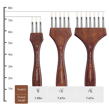 Fuumuui Pinceau Peigne Plat à Soies Multiples – L'outil idéal pour vos textures et effets spéciaux.
