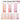 24 Warm Terracotta paint color chart for Fuumuui 3-Layer Light Pink Magnetic Palette with skin-tone swatches.