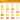 Color chart listing 24 opaque semi-solid watercolors in the warm Sunlit Yellow palette set.