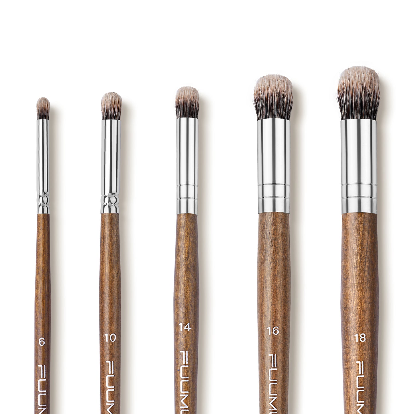 Fuumuui 6-Piece Badger Hair Dome Round Brush Set – Precision and Control for Professional Artists