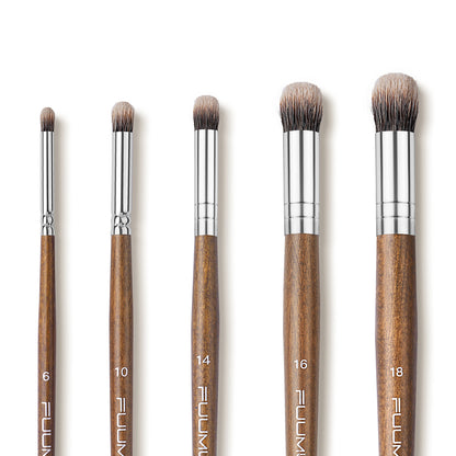 Fuumuui 6-Piece Badger Hair Dome Round Brush Set – Precision and Control for Professional Artists