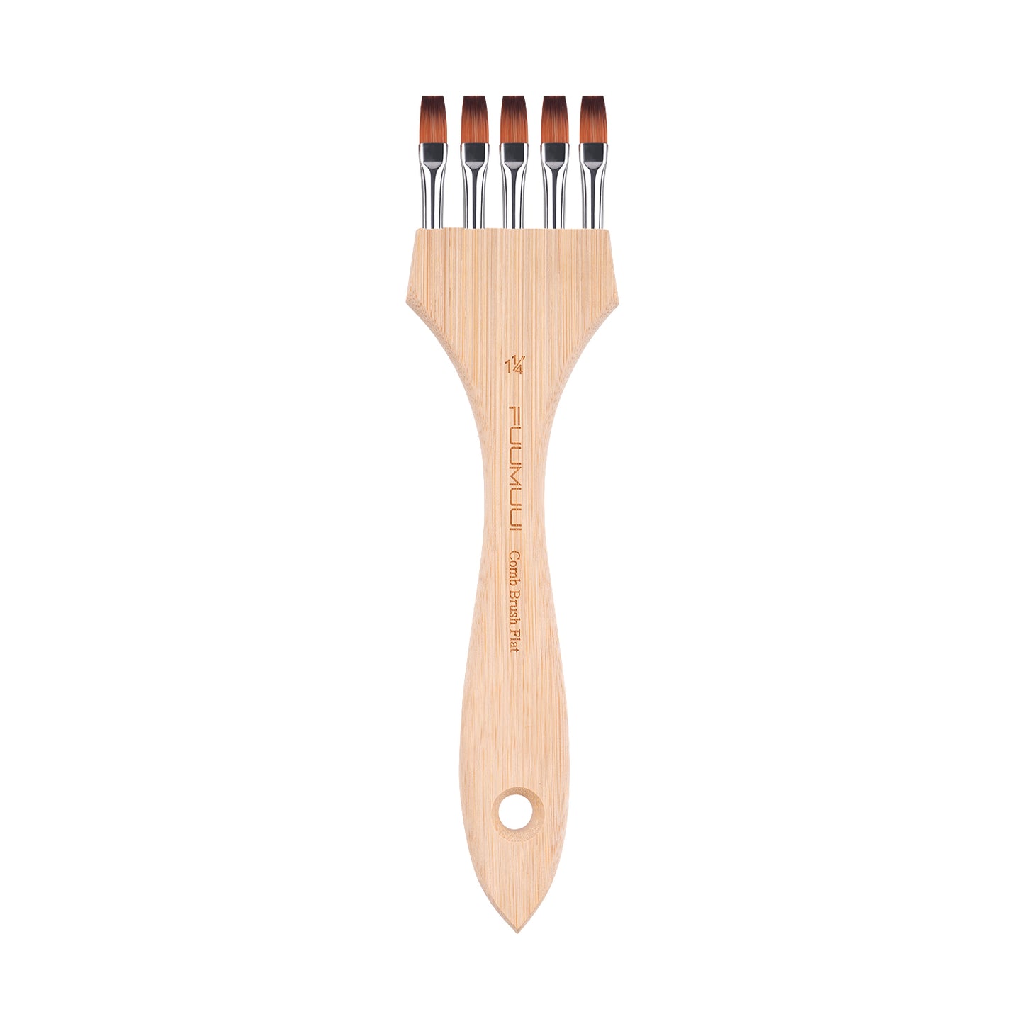 Fuumuui Multi-Head Nylon Bristle Tip Round Comb Brush – Designed for Special Effects and Creative Textures, Suitable for Watercolor, Acrylic, Gouache Painting