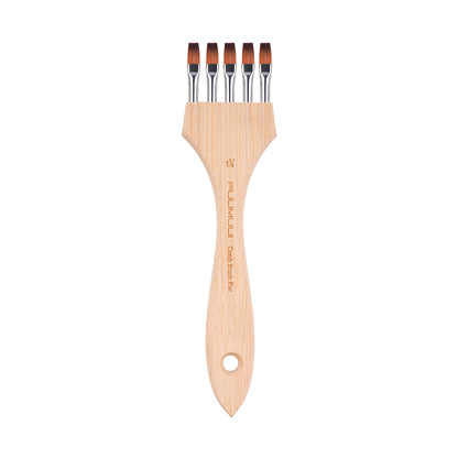 Fuumuui Multi-Head Nylon Bristle Tip Round Comb Brush – Designed for Special Effects and Creative Textures, Suitable for Watercolor, Acrylic, Gouache Painting