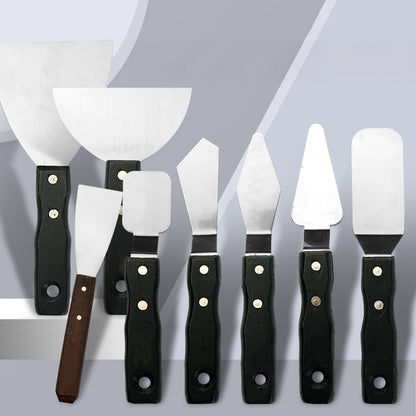 Fuumuui Palette Knife Set, 8 Pieces Stainless Steel Painting Knives with Wood Handle, Paint Spatula for Oil Acrylic Paint