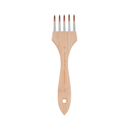 Fuumuui Multi-Head Nylon Bristle Tip Round Comb Brush – Designed for Special Effects and Creative Textures, Suitable for Watercolor, Acrylic, Gouache Painting