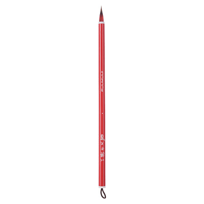 FUUMUUI Handcrafted Red Goat Hair Watercolor Brush (Red / Green Handle) – Excellent Absorption & Flow