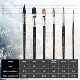 Fuumuui &Svetlin Sofroniev Professional Watercolor Mixing Brush Set