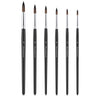 Fuumuui 6pcs Professional High-Quality Squirrel Paint Brush Set, featuring round brushes sized 12, 10, 8, 6, 4, 2 lined up.