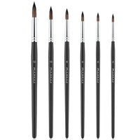 6pcs Professional High-Quality Squirrel Paint Brush Set