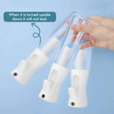 Vaporisateur haute pression Fuumuui tenu à l'envers par une main, démontrant sa conception étanche.