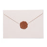 Fuumuui Watercolor Postcards with Envelope, showing a textured cream envelope sealed with a decorative copper 'For You' wax stamp.