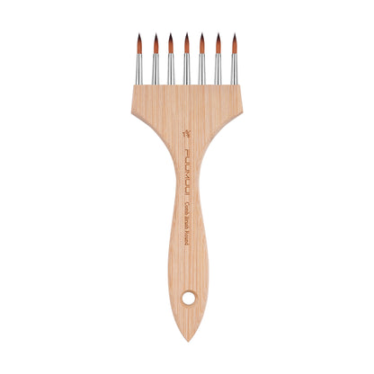 Fuumuui Multi-Head Nylon Bristle Tip Round Comb Brush – Designed for Special Effects and Creative Textures, Suitable for Watercolor, Acrylic, Gouache Painting