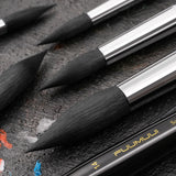 Fuumuui & Svetlin Sofroniev Master's Set Ultimate Collection spitze schwarze Aquarellpinsel mit silbernen Zwingen.