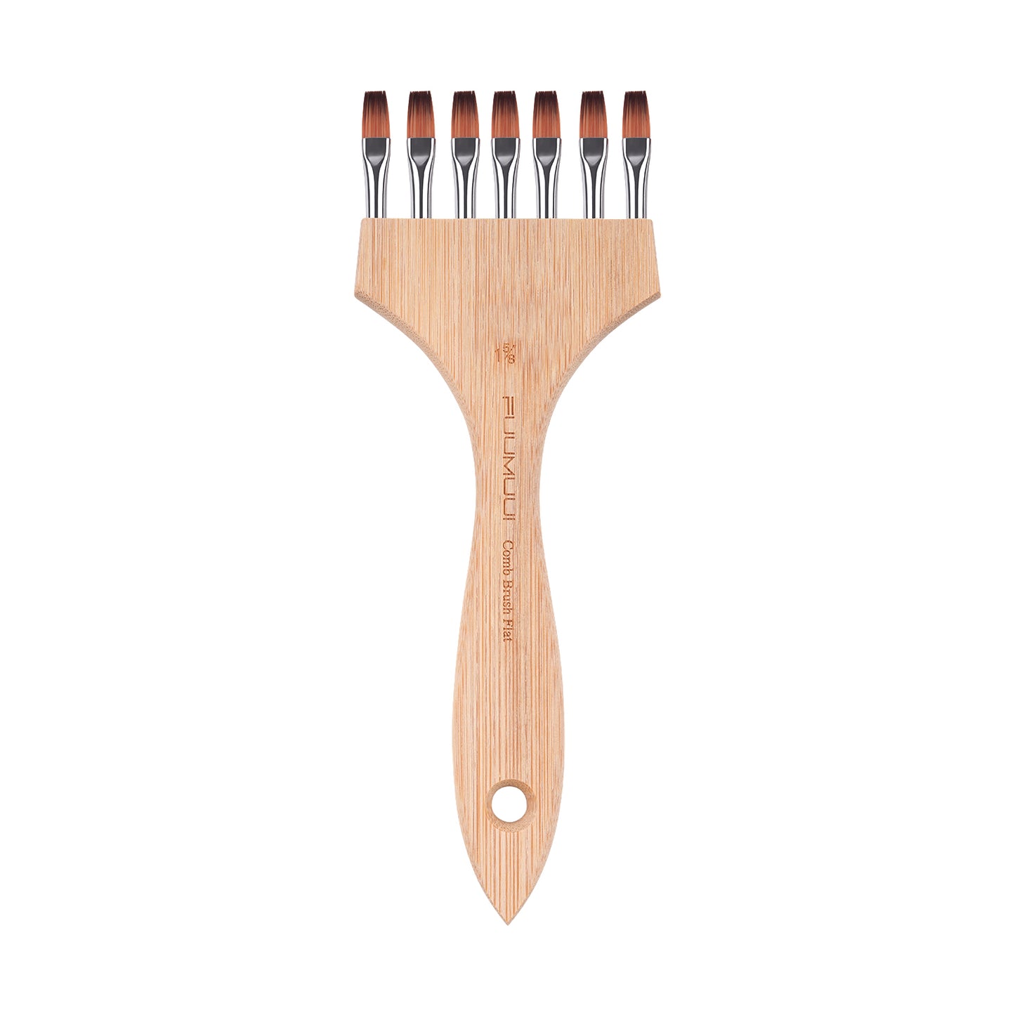 Fuumuui Multi-Head Nylon Bristle Tip Round Comb Brush – Designed for Special Effects and Creative Textures, Suitable for Watercolor, Acrylic, Gouache Painting