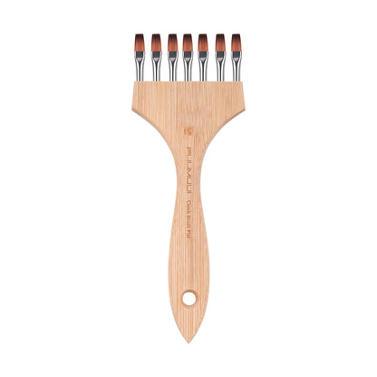Fuumuui Multi-Head Nylon Bristle Tip Round Comb Brush – Designed for Special Effects and Creative Textures, Suitable for Watercolor, Acrylic, Gouache Painting