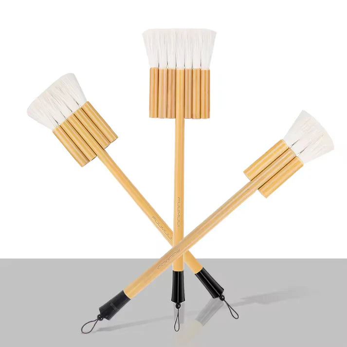 Fuumuui 3pcs Flat Goat Hair Brushes