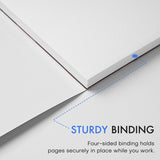 Fuumuui 7x10” 100% Cotton Cold Press Watercolor Block featuring its sturdy four-sided binding for secure pages.