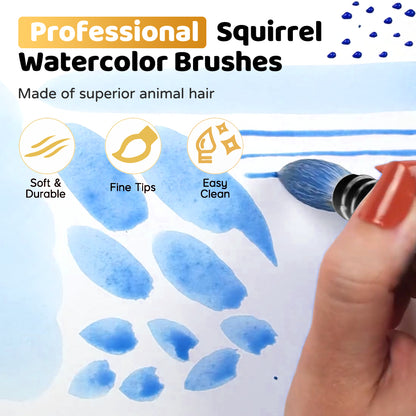 Fuumuui 6pcs Professional Watercolor Brushes