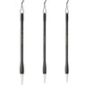 Fuumuui professional calligraphy brush set for watercolor & ink painting, 3 black-handled brushes with pointed white tips.