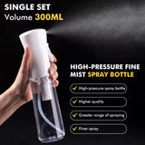 Vaporisateur à brume fine haute pression de 300 ml Fuumuui tenu à la main, pulvérisant activement une brume large et fine.