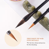 Fuumuui Art Supplies: Tragbare Wieselhaar-Reise-Kalligraphiepinsel mit ultrascharfen Präzisionsspitzen für feine Detaillierung.