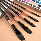 Fuumuui Squirrel Hair  Watercolor Artist Paint Brush Set Watercolor Acrylic Drawing Paint Set