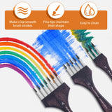 Pennello a pettine in nylon multi-testa Fuumuui di Fuumuui Art Supplies che crea tratti e texture nitidi e colorati per effetti speciali, con punte sottili e design facile da pulire.