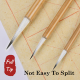 Fuumuui Chinese Calligraphy Wolf Sheep Mix Brushes with full, split-resistant tips