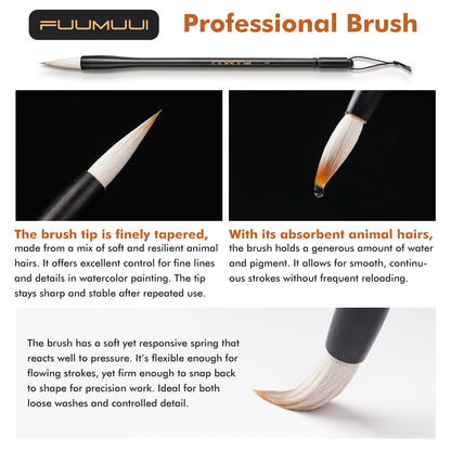 Fuumuui professional calligraphy brush for watercolor, ink painting