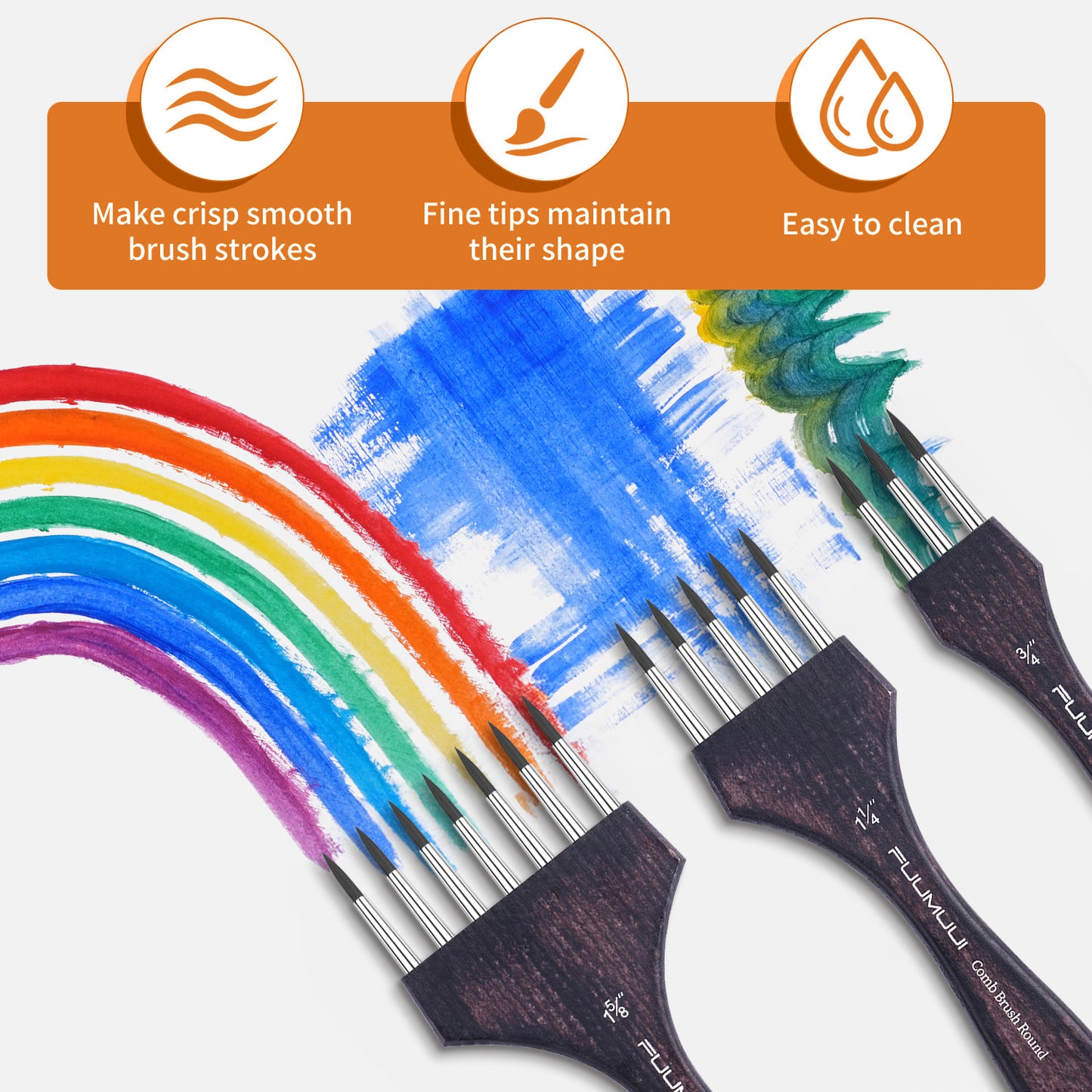 Fuumuui Multi-Head Nylon Round Comb Brush – Your Ideal Tool for Textures and Special Effects
