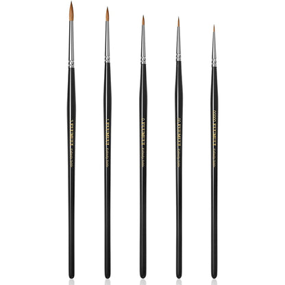 Fuumuui 5pcs Professional Sable Detail Brushes