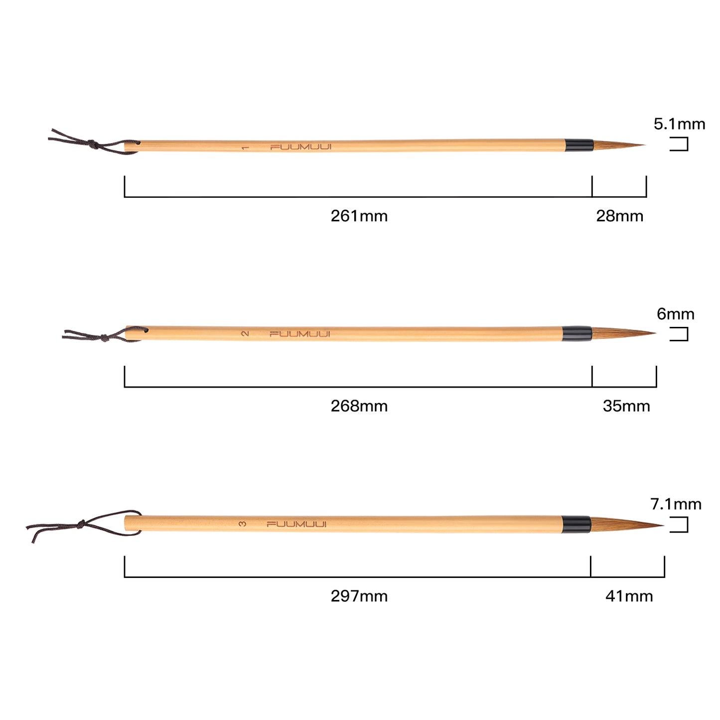 Fuumuui professional calligraphy brush for watercolor, ink painting