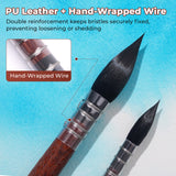 Pennello a punta tonda in pelo di scoiattolo naturale Fuumuui con doppia rinforzo del filo avvolto a mano per setole sicure e che non perdono peli.