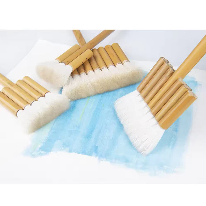 Fuumuui 3pcs Flat Goat Hair Brushes