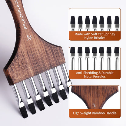 Fuumuui Multi-Head Nylon Comb Brush – Your Ideal Tool for Textures and Special Effects