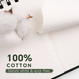 Fuumuui Watercolor Sketchbook showcasing 100% cotton, natural white, acid-free paper texture next to a cotton boll and spiral bound edge, perfect for artists.