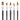 professional sable watercolor brushes, with different flat, pointed, and angled tips.