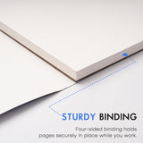 Fuumuui 100% Baumwolle Aquarellblock, der seine stabile vierseitige Bindung zeigt, die die Seiten für Künstler sicher hält.