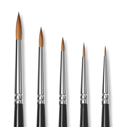 Fuumuui 5pcs Professional Sable Detail Brushes