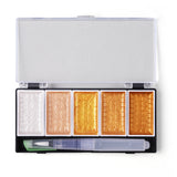 Set di colori ad acquerello metallici ad alte prestazioni Fuumuui per artisti, con godet scintillanti oro, rame e argento e un pennello ad acqua.